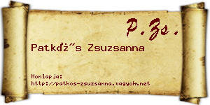 Patkós Zsuzsanna névjegykártya