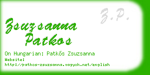 zsuzsanna patkos business card